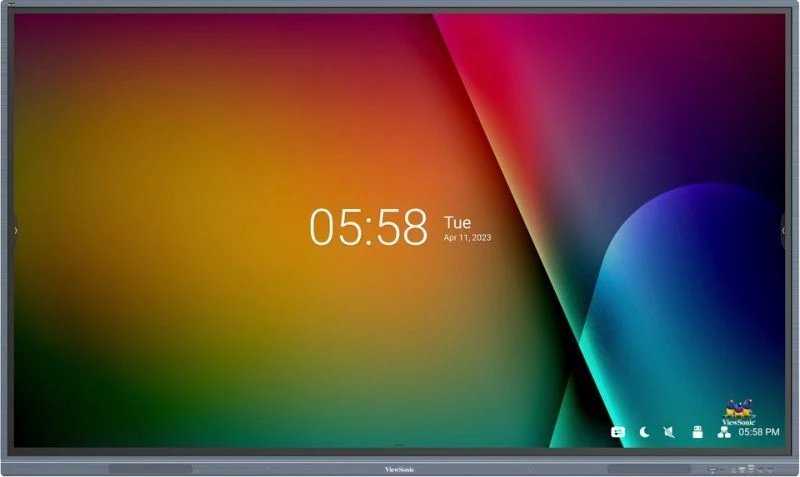 System interaktywny ViewSonic Viewsonic IFP7533-G signage display Interaktyvus płaski panel 190,5 cm (75'') LCD 350 cd/m 4K Ultra HD Juodas Ekran dotykowy Procesor įmontuotas Android 11