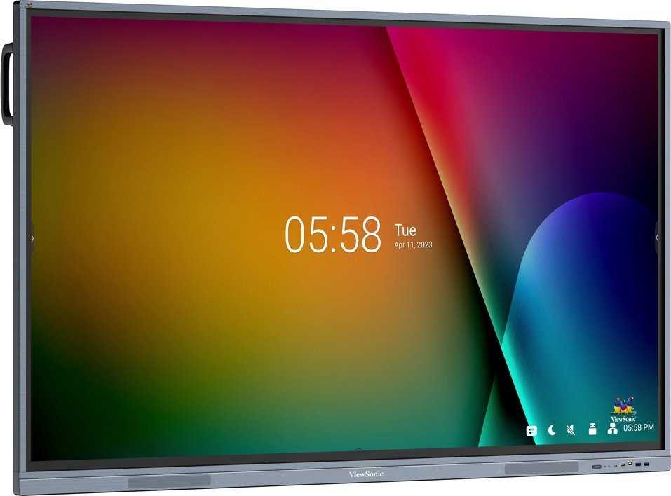 System interaktywny ViewSonic Viewsonic IFP7533-G signage display Interaktyvus płaski panel 190,5 cm (75'') LCD 350 cd/m 4K Ultra HD Juodas Ekran dotykowy Procesor įmontuotas Android 11