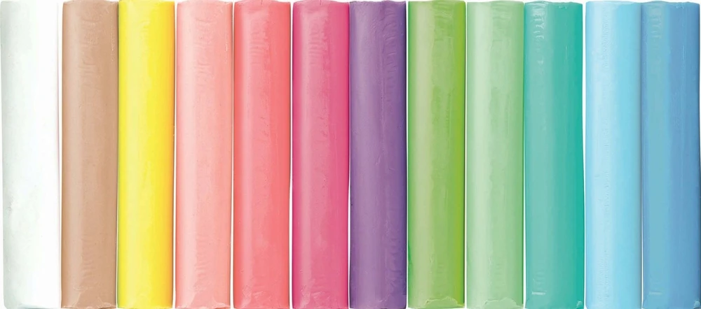 Interdruk Plastilinas 12 pastelinių spalvų minkšto plastiko masė vaikams 1 vnt.