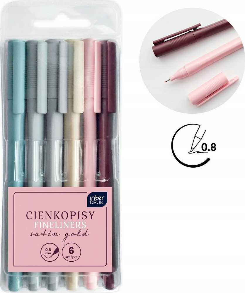 Interdruk Pasteliniai flomasteriai 0,8mm, 6 vnt. rinkinys
