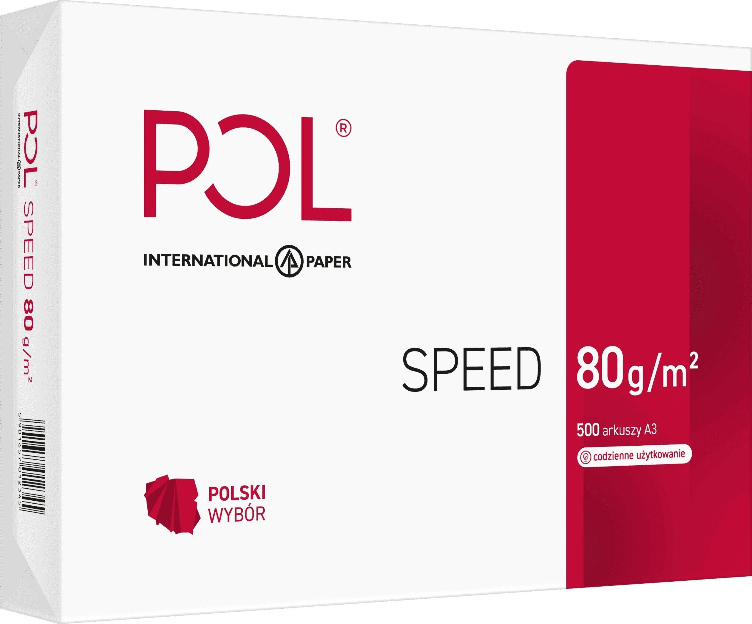 International Paper Tarptautinis popierius PolSpeed A3 kopijavimo popierius 80g 500 lapų