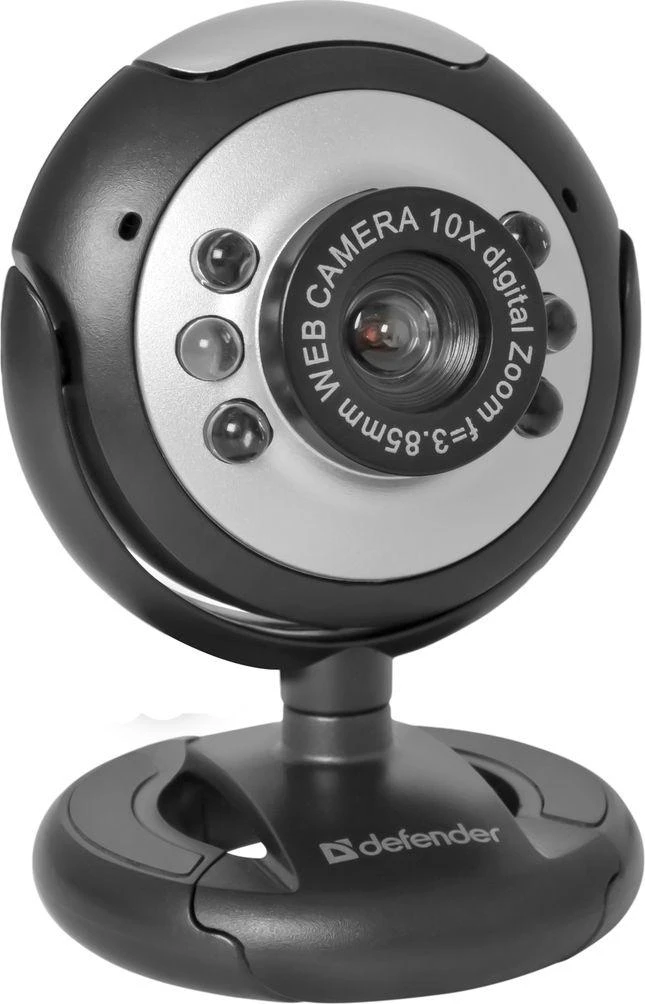 DEFENDER Web-cam C-110 0,3MP foninio apšvietimo nuotraukos mygtukas