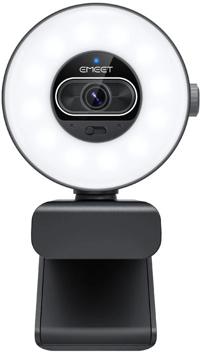 Webkamera - Emeet SmartCam S600L 4K, greitas automatinis fokusavimas, dual mikrofonai, reguliuojamas žiedinis apšvietimas