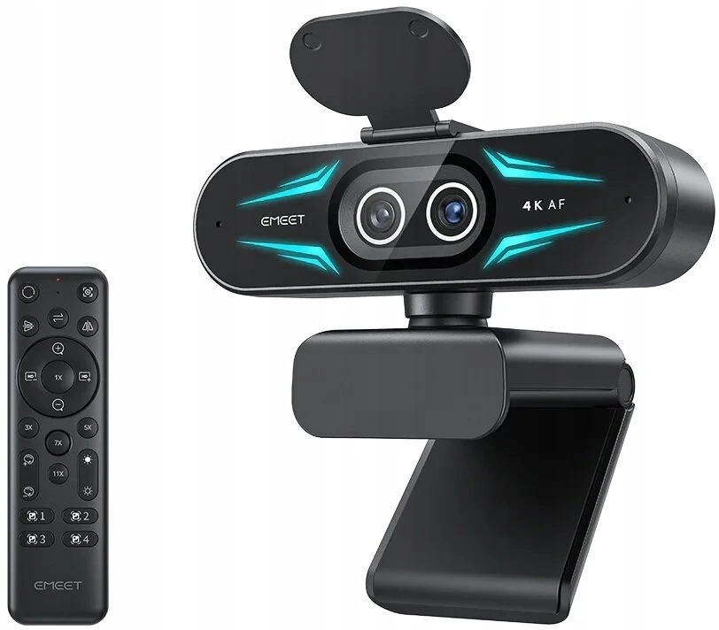 Kameros - EMEET SmartCam C60E 4K dviguba (USB-C, 30 kadrų per sekundę, triukšmą slopinantys mikrofonai)