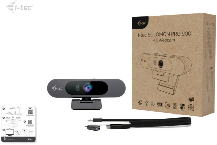 I-tec SOLOMON PRO 900 4K internetinė kamera su AI ir automatiniu fokusavimu bei WDR funkcija