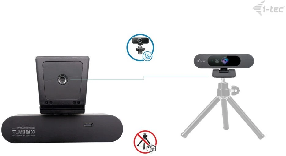 I-tec SOLOMON PRO 900 4K internetinė kamera su AI ir automatiniu fokusavimu bei WDR funkcija