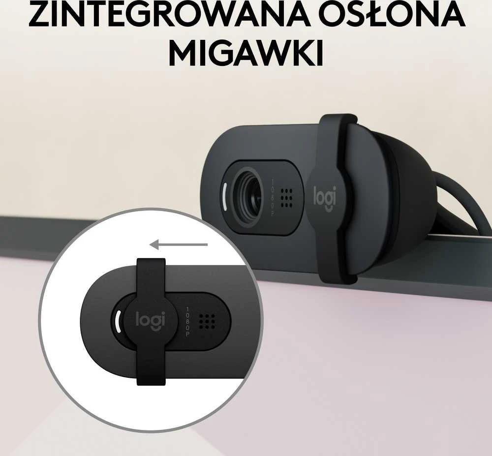 Internetinė kamera Logitech BRIO 100, grafito spalvos