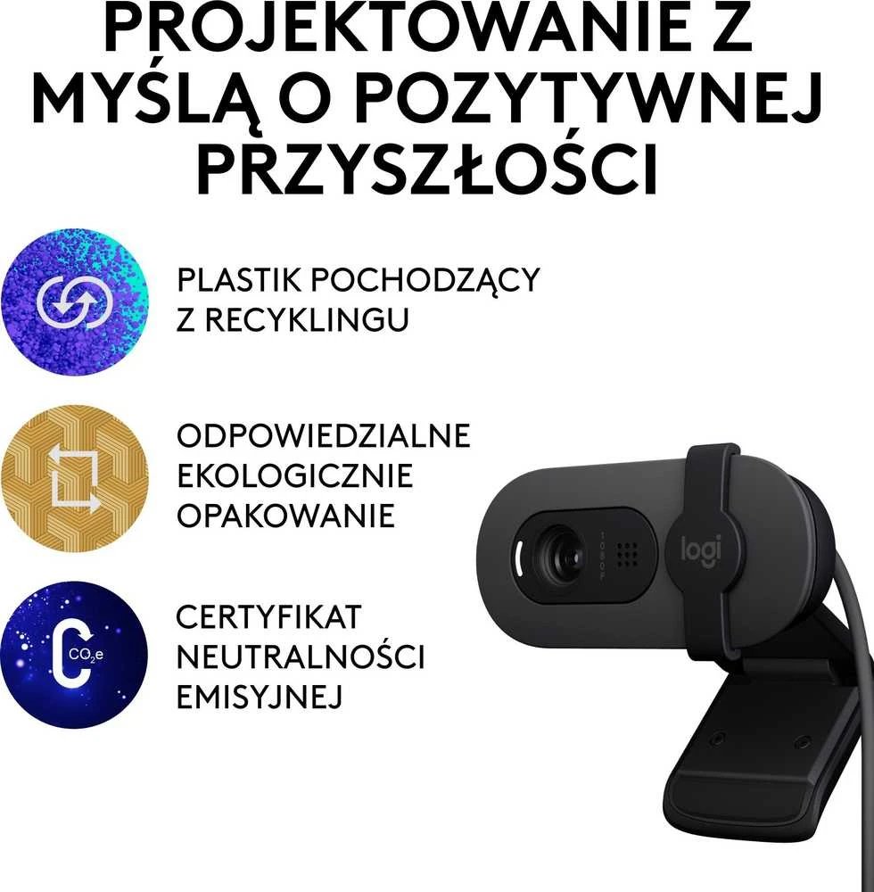 Internetinė kamera Logitech BRIO 100, grafito spalvos