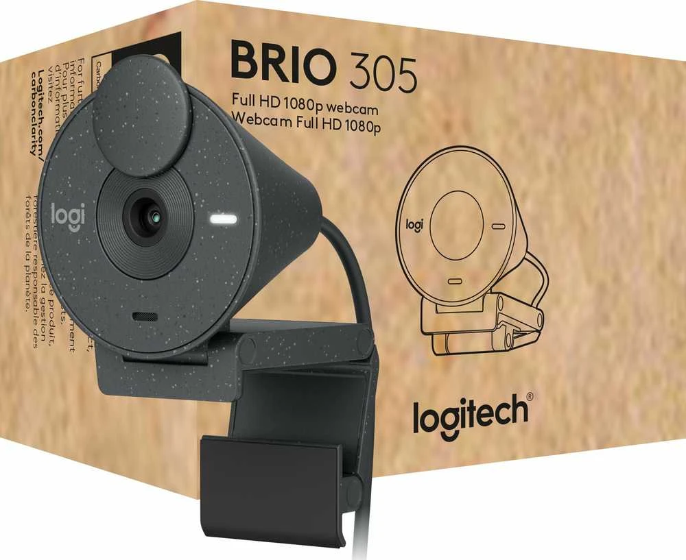 LOGITECH BRIO 305 žiniatinklio kamera, spalvota 2 MP 1920 x 1080 720p 1080p garso USB-C