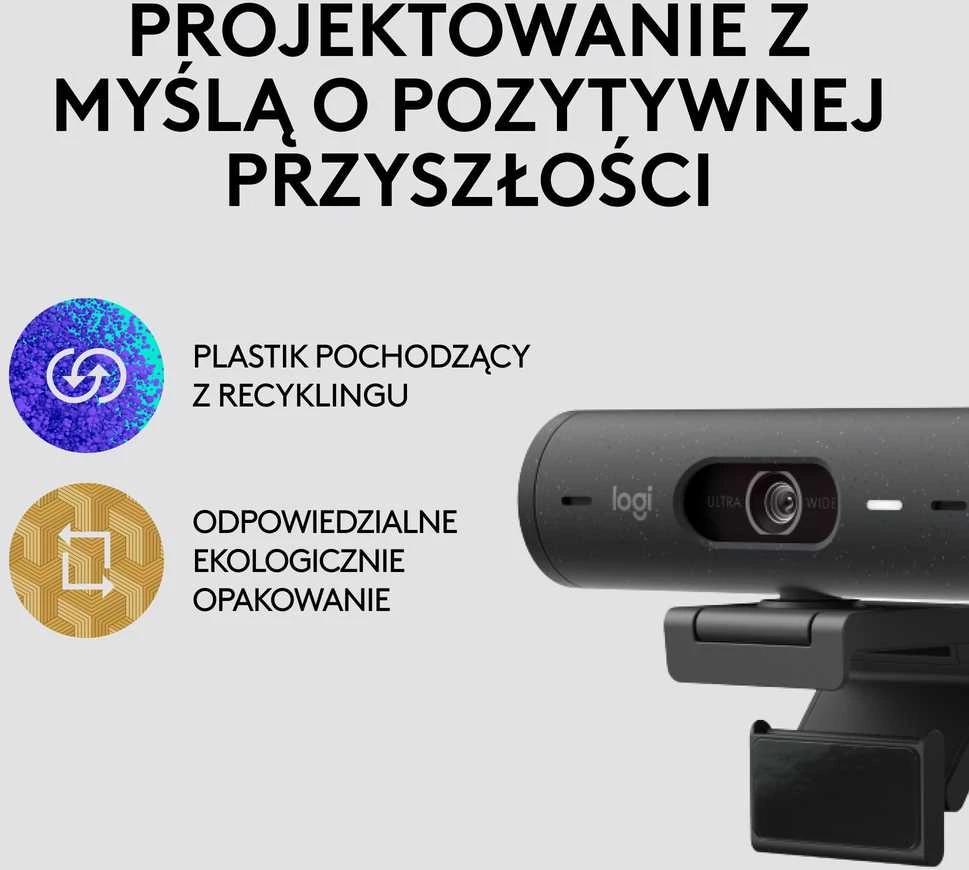 Internetinė kamera Logitech BRIO 500, Grafito spalvos