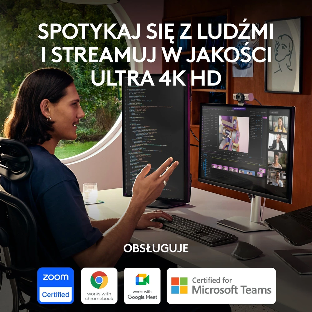Logitech MX Brio 4K Ultra HD internetinė kamera, spalva: grafito (960-001559)