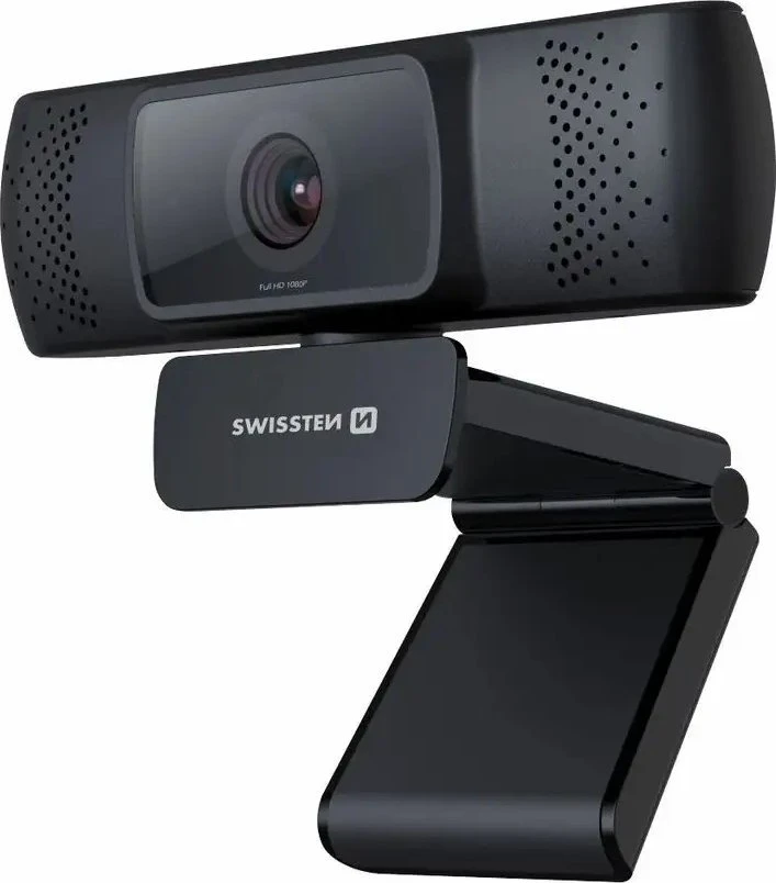 Swissten Full HD žiniatinklio kamera su mikrofonu / Auto Focus USB 2.0 Juodas