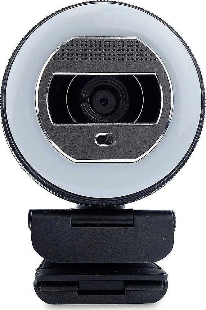 Internetinė kamera Terra Halo C1868pro Full HD Autofokus Mikrofonas stereo LED-Lichtkranz Privacy Slider Juodas (2920215)