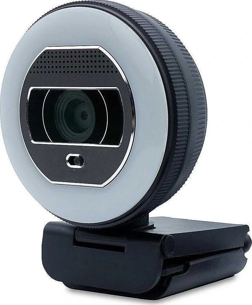 Internetinė kamera Terra Halo C1868pro Full HD Autofokus Mikrofonas stereo LED-Lichtkranz Privacy Slider Juodas (2920215)
