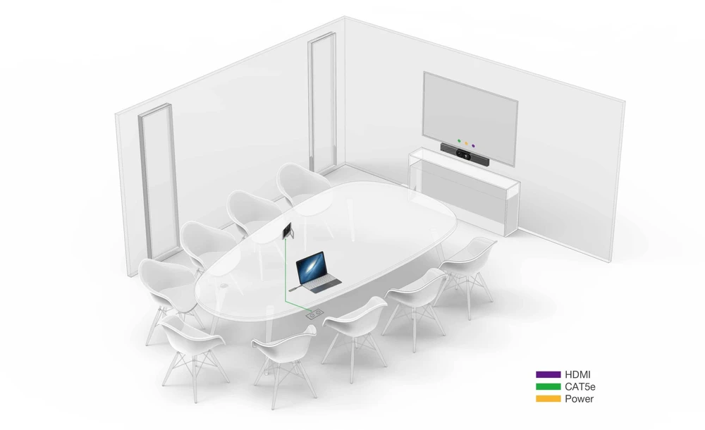 „Yealink MeetingBar A30 + TCP18“, vaizdo bendradarbiavimo juosta, „Android 9“, juoda