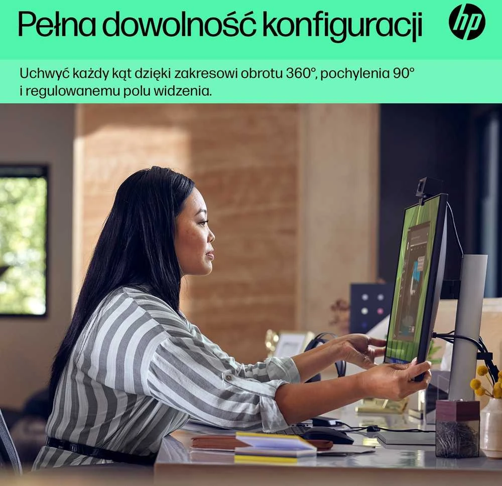 HP 625 USB FHD konferencijų verslo internetinė kamera – pakreipta, pasukama, dvigubą triukšmą mažinantis mikrofonas, HDR, suderinama su „Windows Hello“, pritvirtinama – Juodas