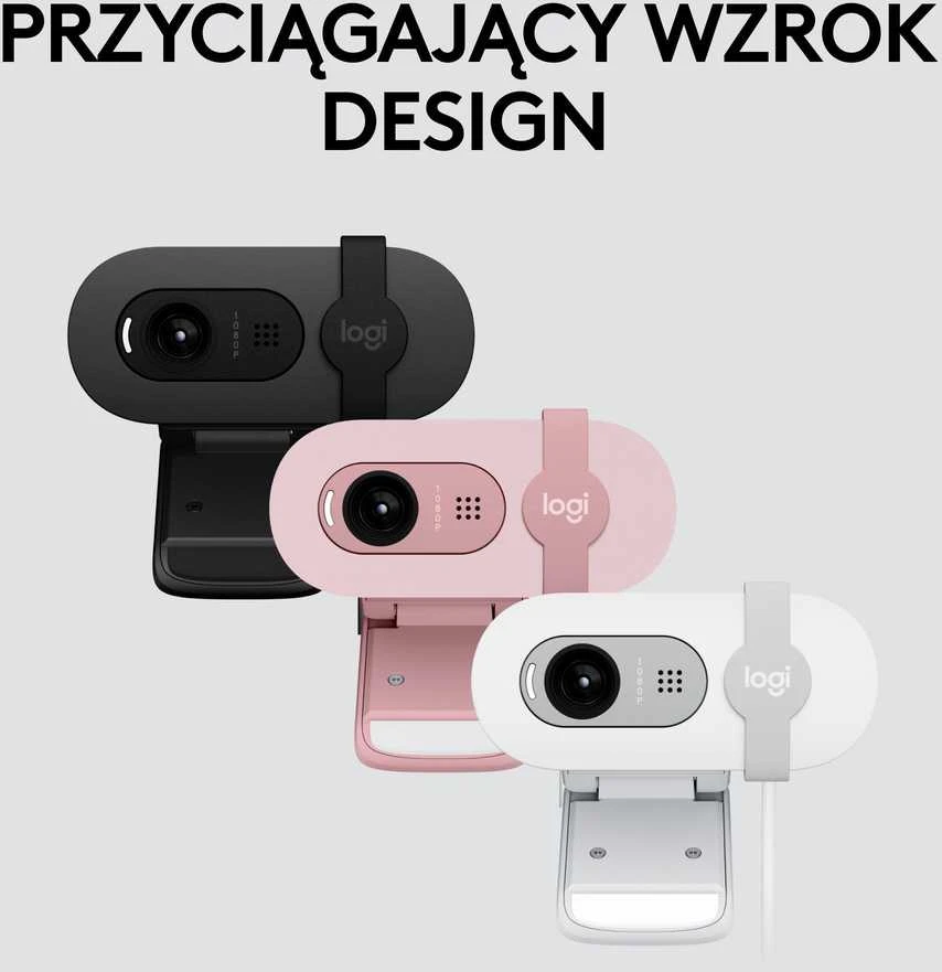 Internetinė kamera Logitech BRIO 100, rožinės spalvos