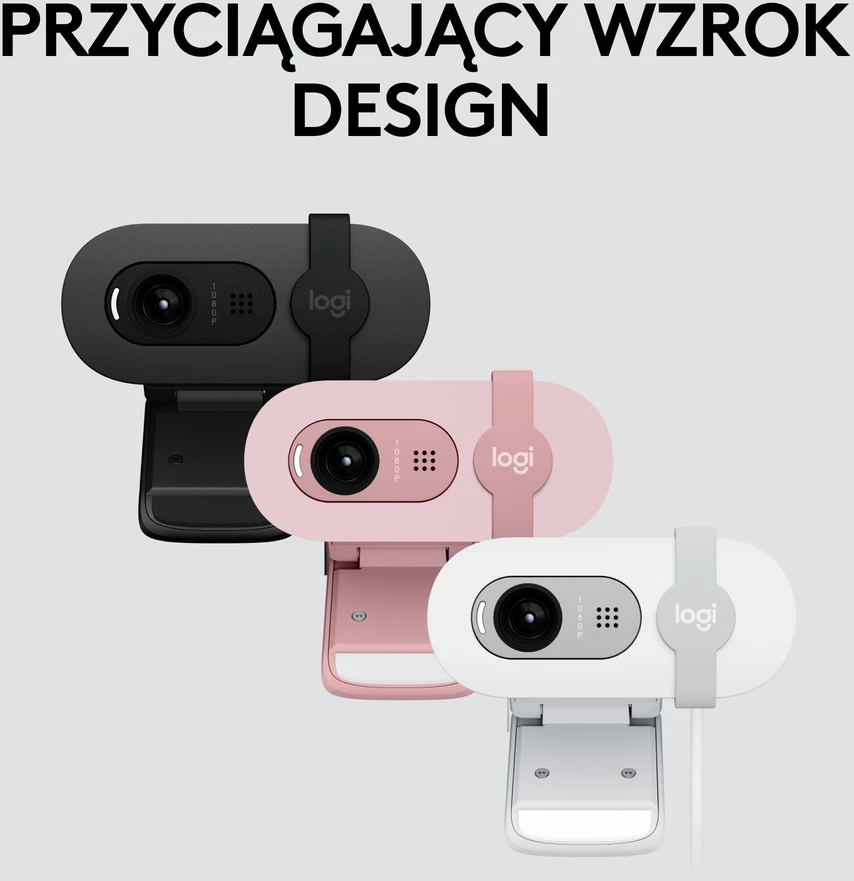 Internetinė kamera Logitech BRIO 100, baltos spalvos