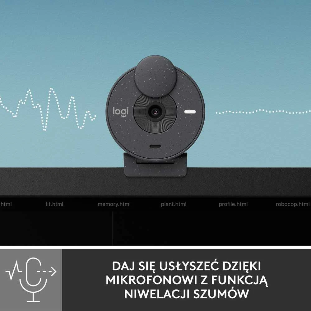 Internetinė kamera Logitech Brio 300, juoda
