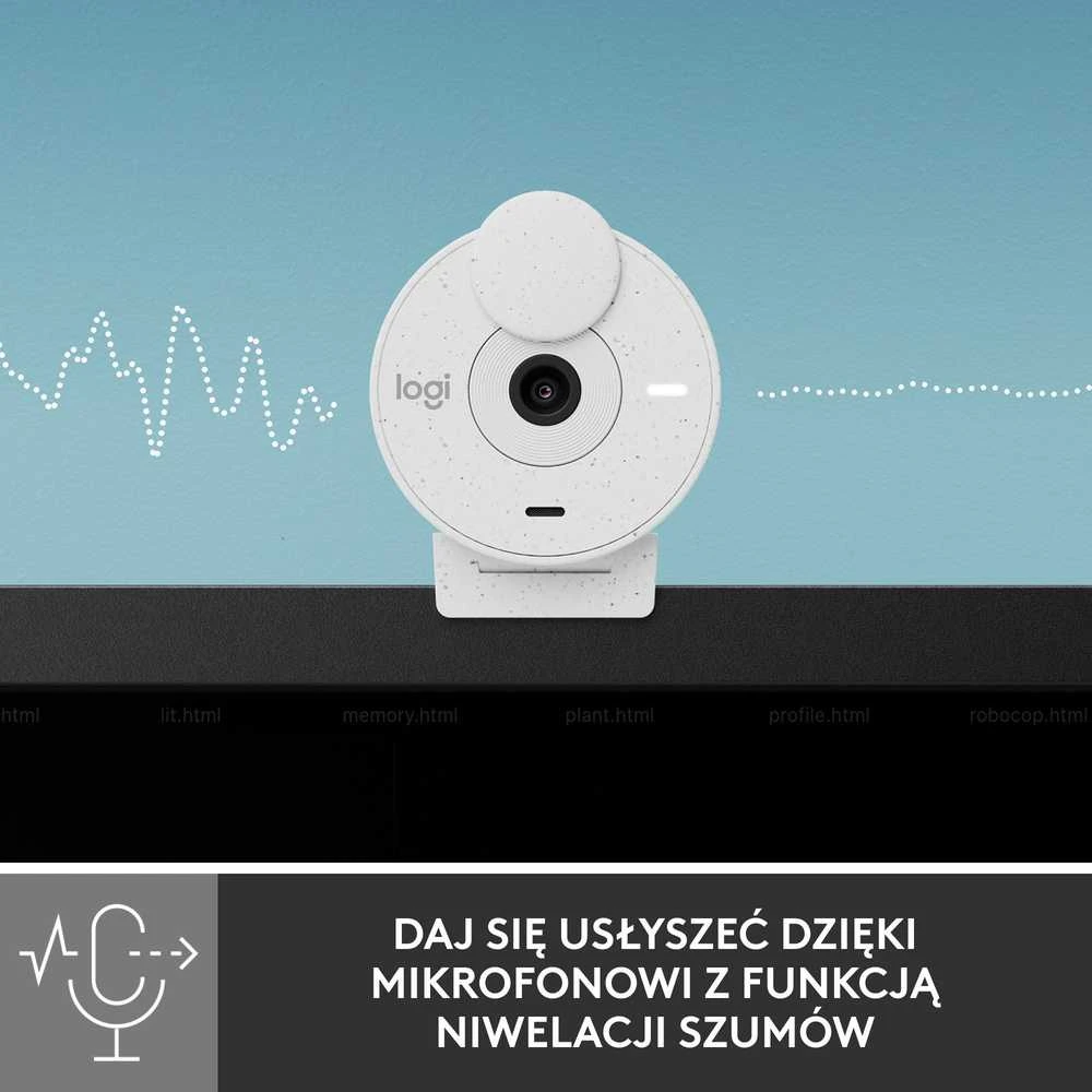 Internetinė kamera Logitech Brio 300, balta