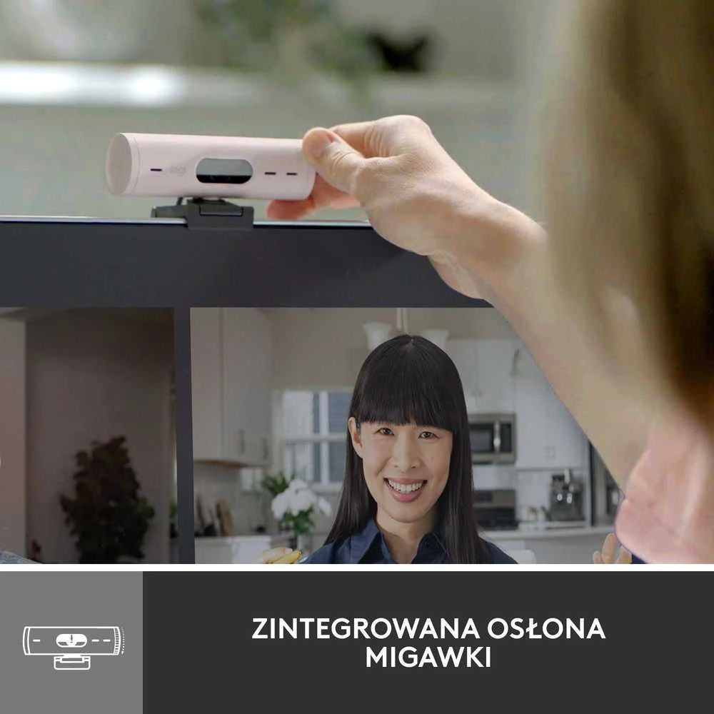 Internetinė kamera Logitech BRIO 500, Rožinės spalvos