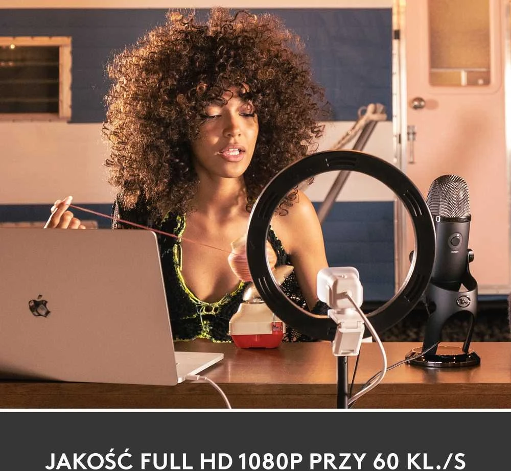Internetinė kamera Logitech StreamCam, Baltos spalvos