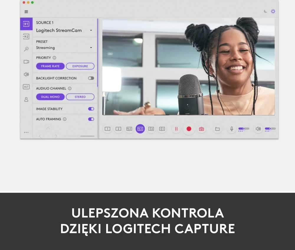 Internetinė kamera Logitech StreamCam, Baltos spalvos