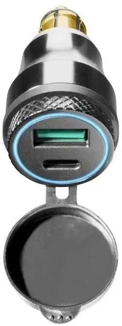 Interphone DIN USB i USB-C - adapter ładowania do motocykla (ACCDIN2USBTYPEC)