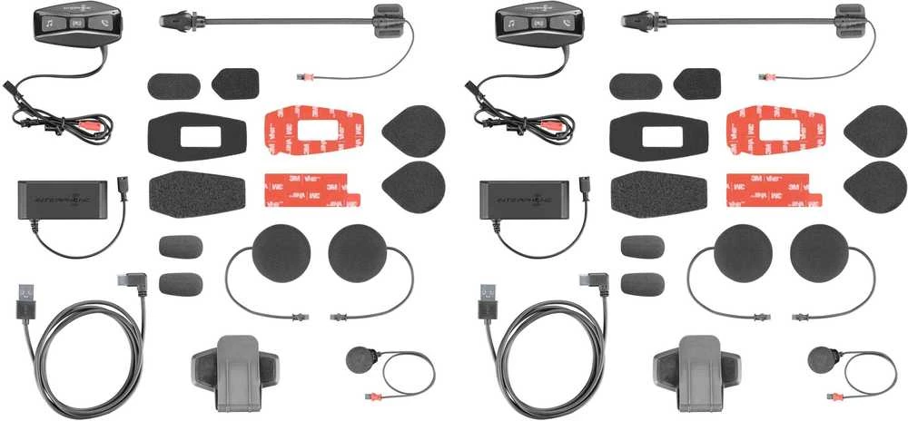 Interphone U-COM 4 dvigubas komplektas priedai