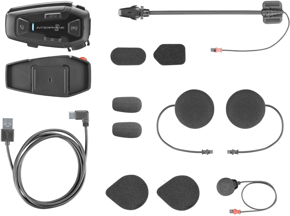 INTERPHONE U-COM 8R motociklinis domofonas, komplektas 1 šalmui