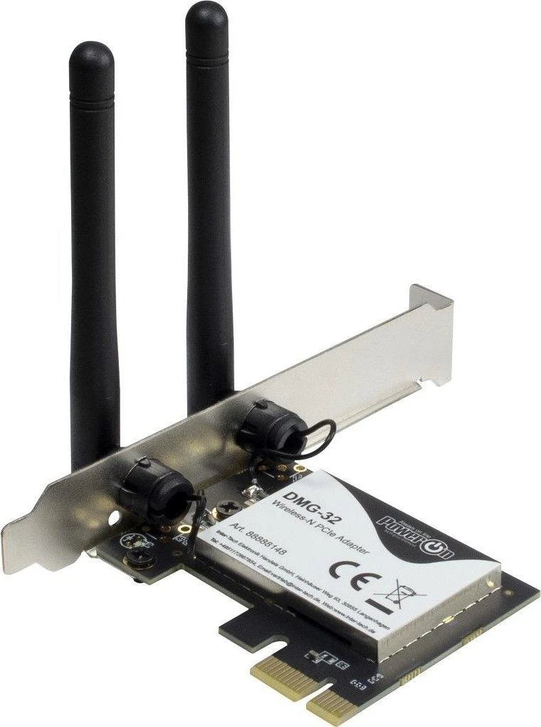 Inter-Tech Wi-Fi 5 PCIe Adapteris DMG-32 2dBi Antenne 650Mbps retail