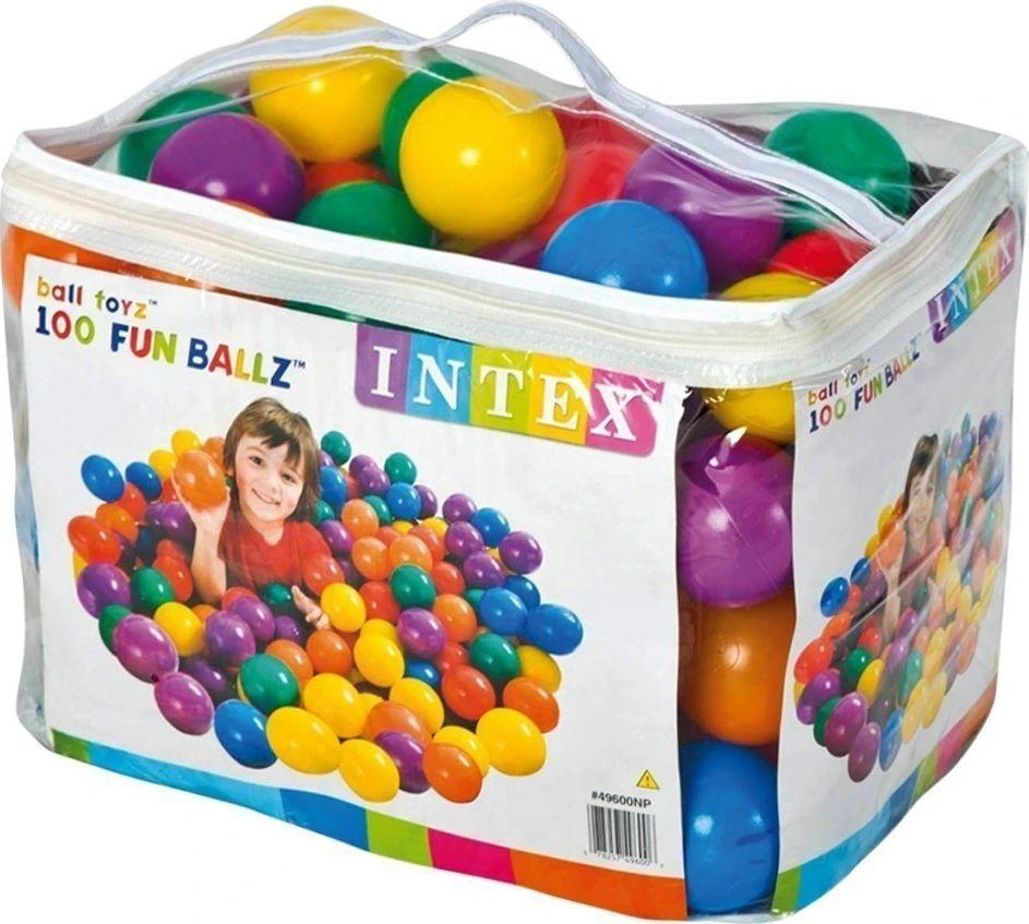 Amo Toys Intex Small Fun Balls PE, PVC, krepšys, 100 vnt, 8 cm