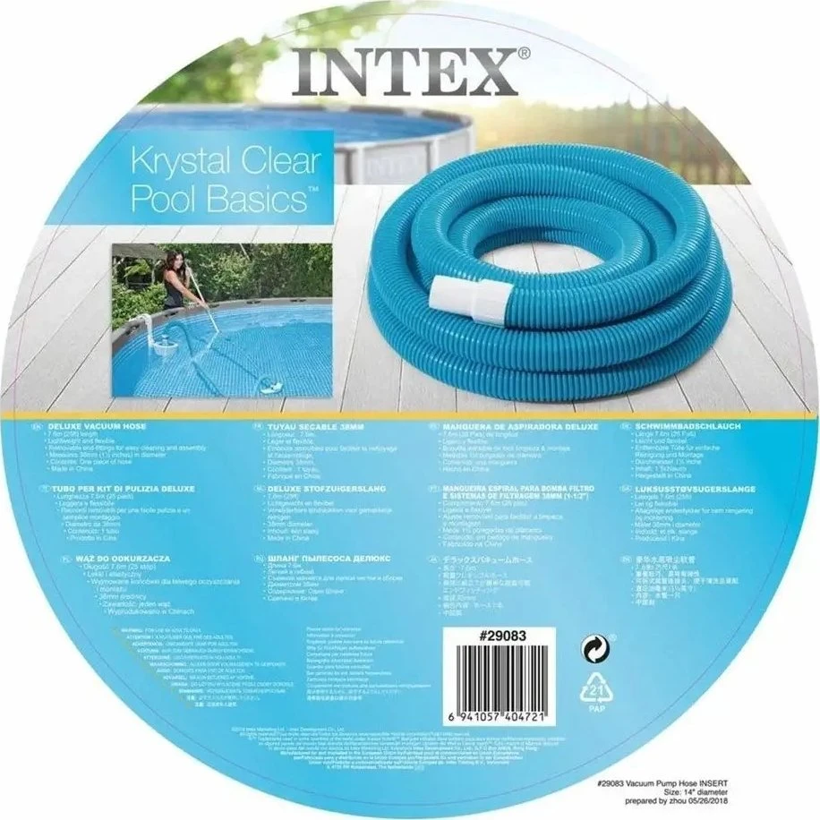 Žarna siurbliui 38 mm 7,6 m, skirta INTEX baseinų siurbliams 29083