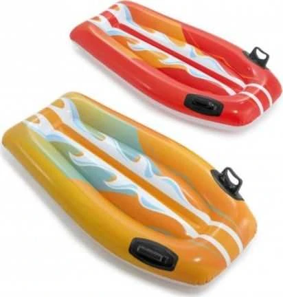 Intex Inflatable Swimming Board Joy Riders Raudona/Baltas , Geltona/Baltas, Age 6+, 112 x 62 cm