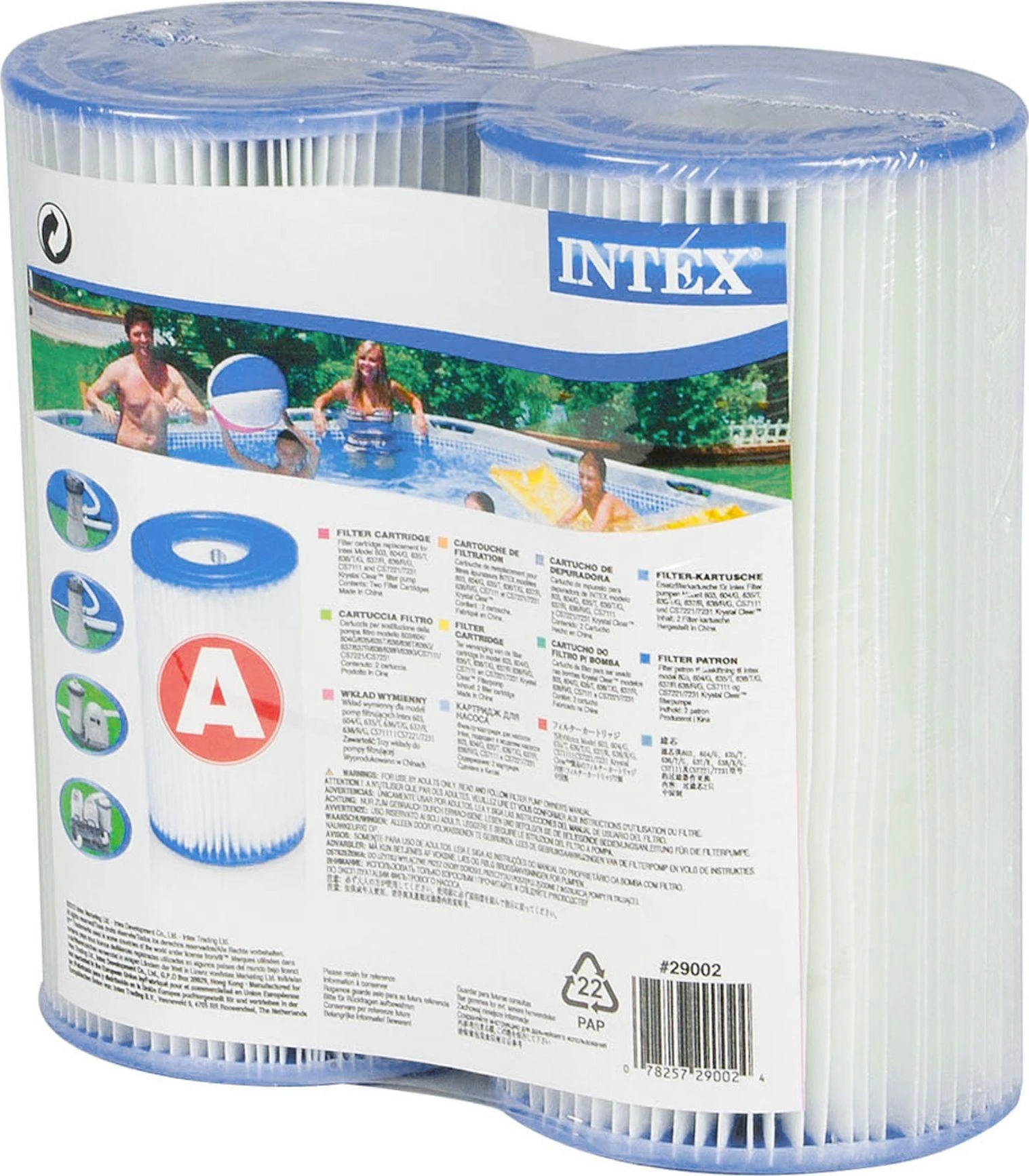 „Intex“ filtro kasetė, A tipas (dvi pakuotė) 29002