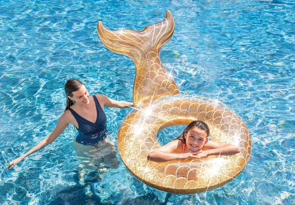 Plaukimo ratas Mermaid Tail Intex, 175 X 119 cm