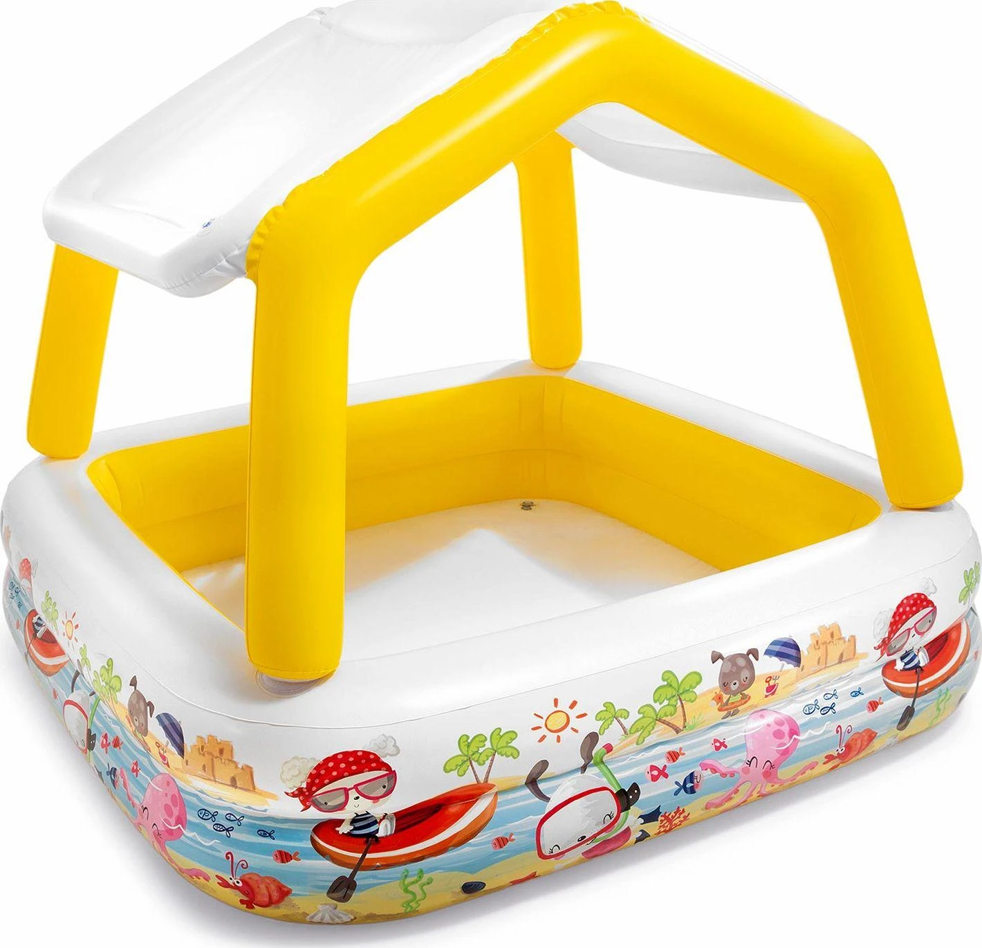 Intex Pripučiamas baseinas su stogeliu, 157x157x122cm