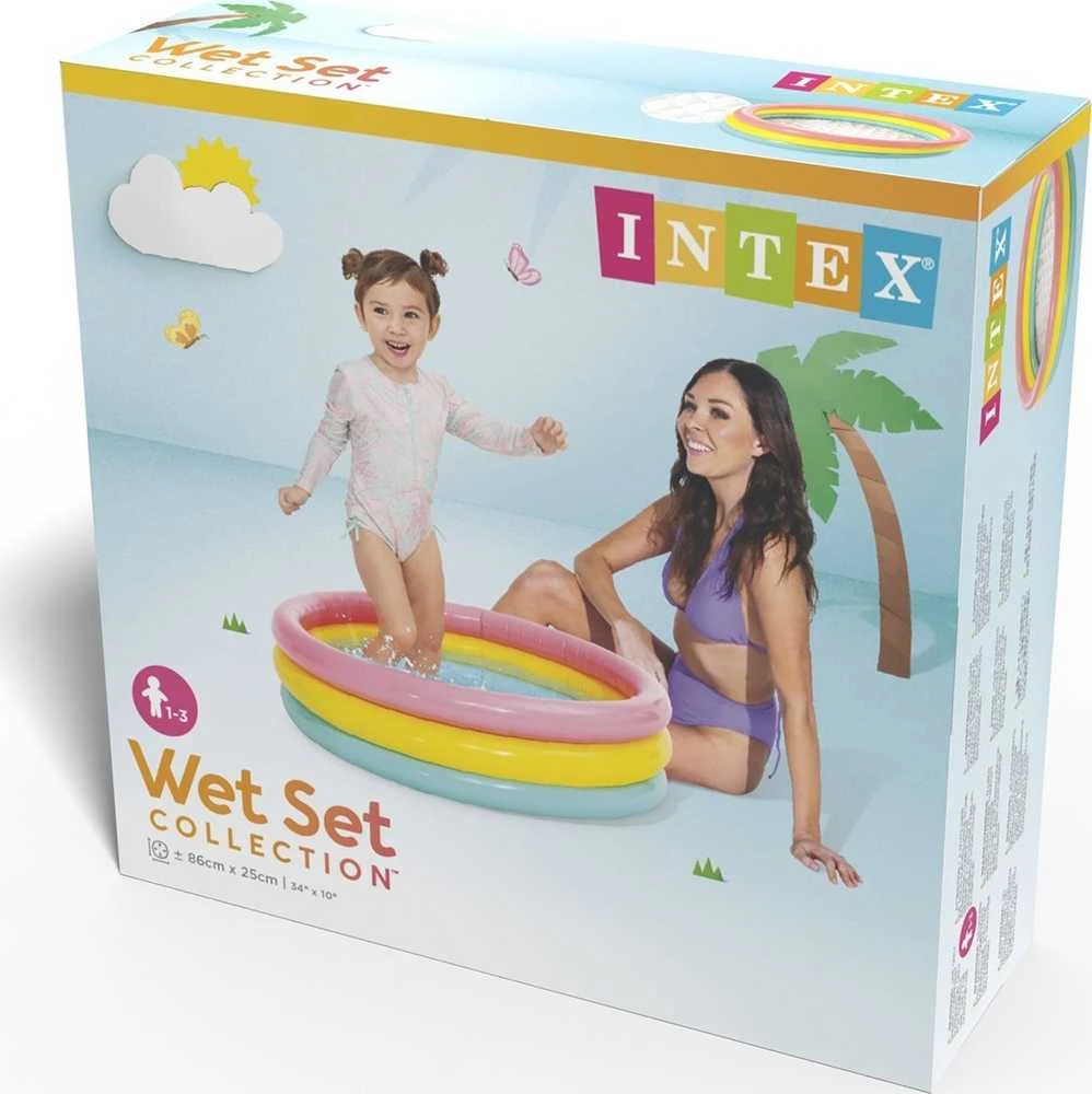 Vaikiškas baseinas vaivorykštė 58924 INTEX