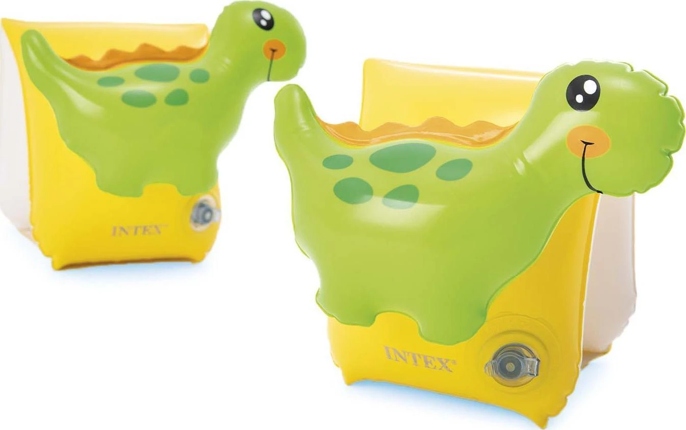 Vaikiškos plaukimo rankovės dinozauro formos 23 x 20 cm INTEX 56664