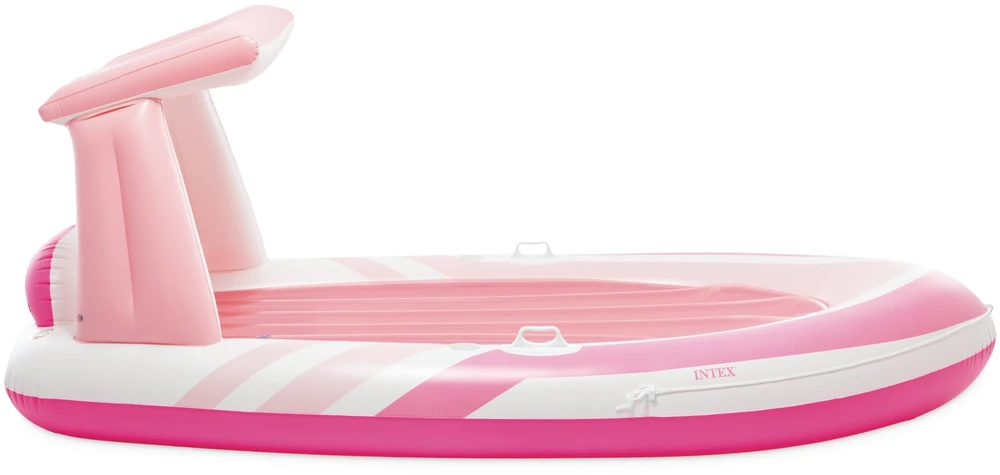 Intex Rožinis pripučiamas batutas su stogeliu 244x119x97 cm INTEX 57804