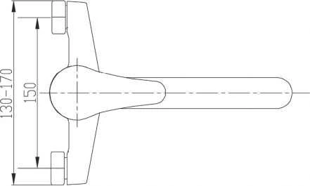 Invena Ava Naujas sieninis vonios maišytuvas - chromas (BC-06-001-B)