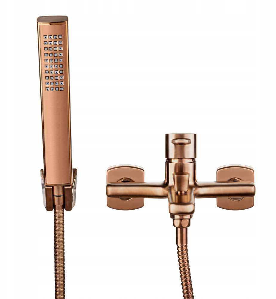 Rinkinys prysznicowy Invena INVENA GLAMOR bathroom faucet, copper color, with shower system