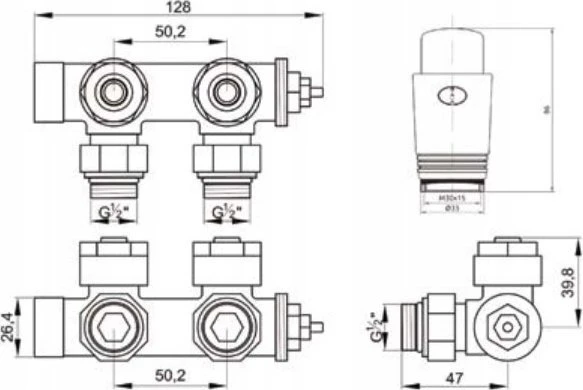 Invena INVENA DUOPLEX APATINEI ATRAMAI 50MM GRAFITAS