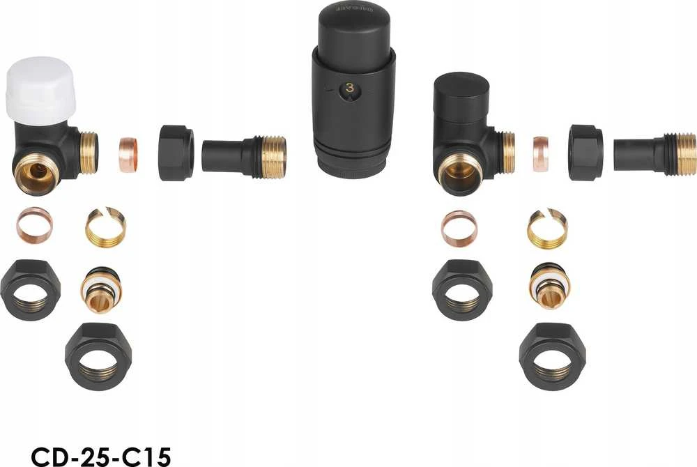Invena INVENA KPL TERMOSTATAS. AXIAL JUODA