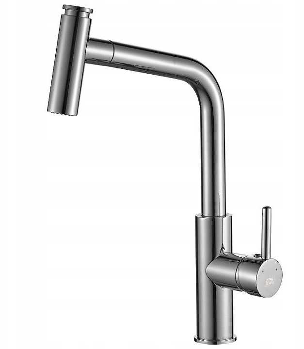 Virtuvinis maišytuvas Invena Invena baterija kuchenna sieninis Verso, balta/chrom BC-82-E2S-L