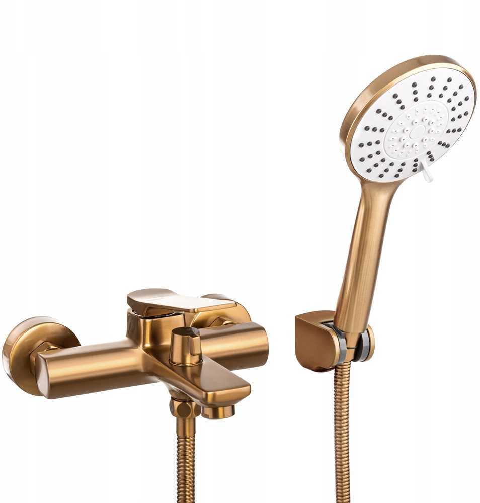 Vonios maišytuvas Invena MIXER BATH NERI WITH SHOWER SET COPPER