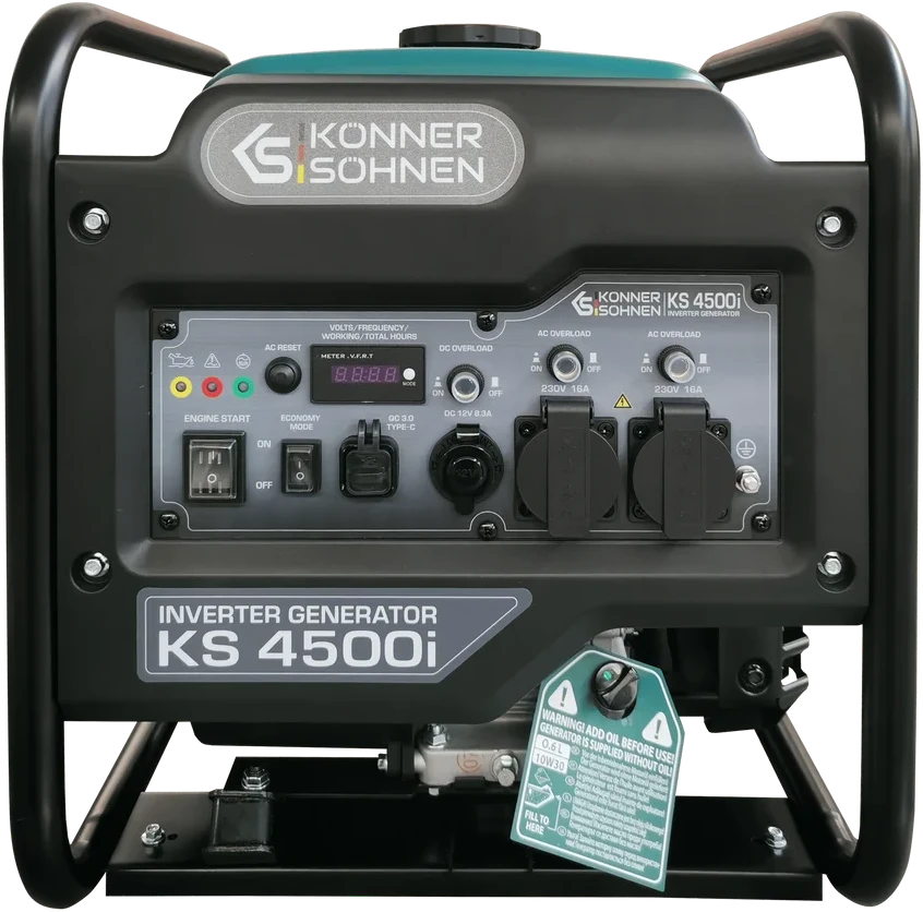 Inverterinis benzininis generatorius Könner & Söhnen KS 4500i, 4,2 kW, 230 V, 13 l
