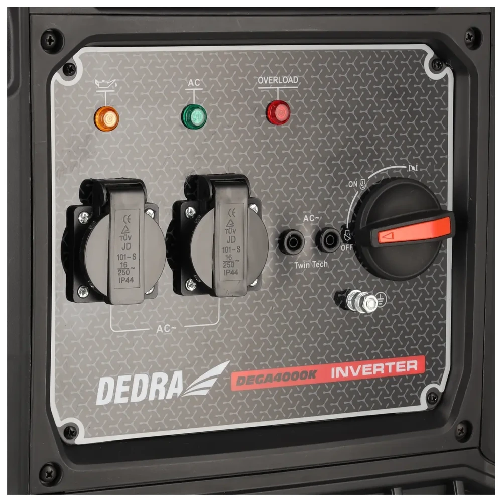 Inverterinis generatorius Dedra ‎DEGA4000K, 3,3 kW, 230 V, 11 l, 4 taktų variklis