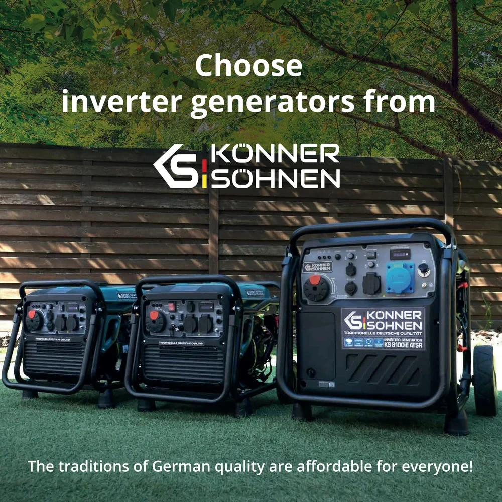 Inverterinis generatorius Könner & Söhnen KS 8100iE 1/3 ATSR, 8,5 kW, 230/400 V, 20 l