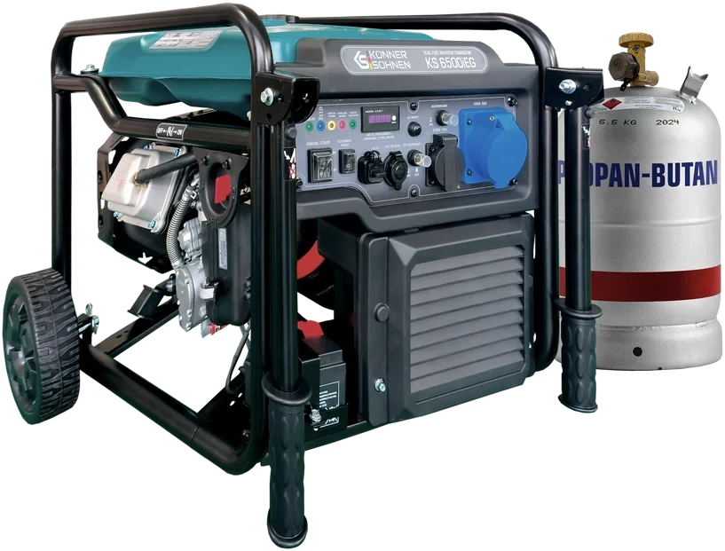 Inverterinis generatorius Könner & Söhnen KS 6500iEG, 6,5 kW, dviejų kuro rūšių, 230 V, 17 l
